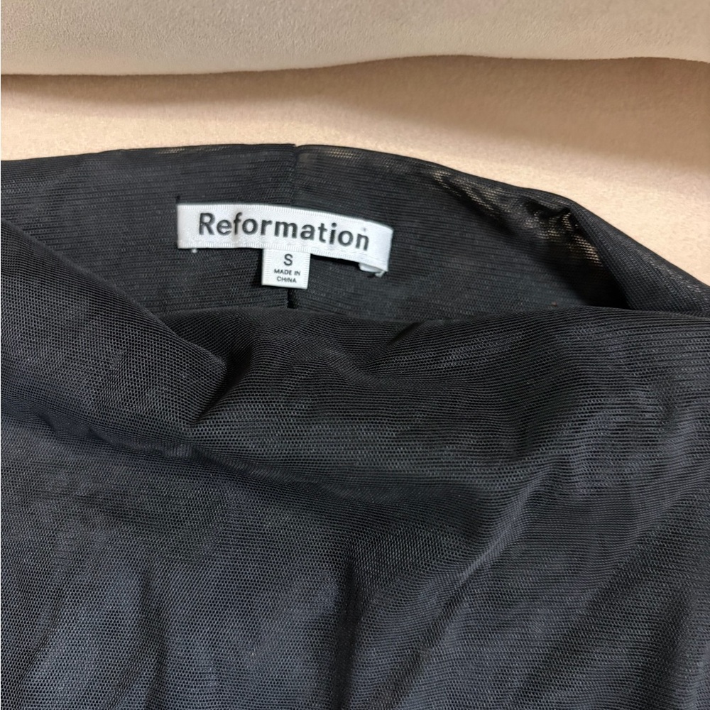 Reformation Elegant Black Blouse